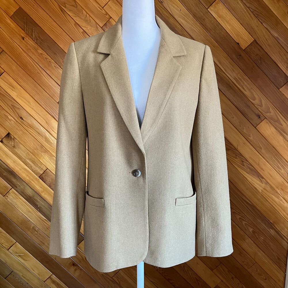 Vintage 70s Tan Wool Blend Blazer